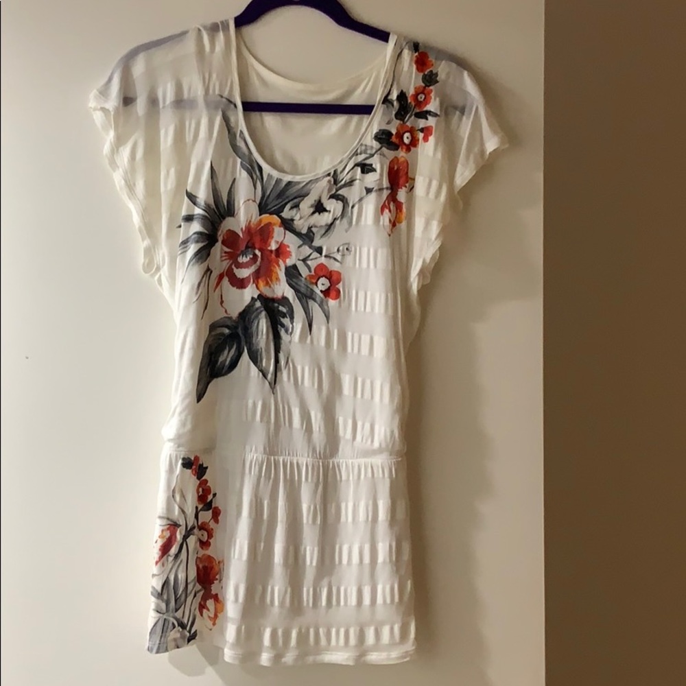 White House floral top with cami